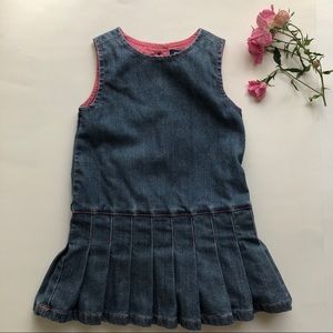 Gap Toddler Denim Pleated Dress - 18-24m